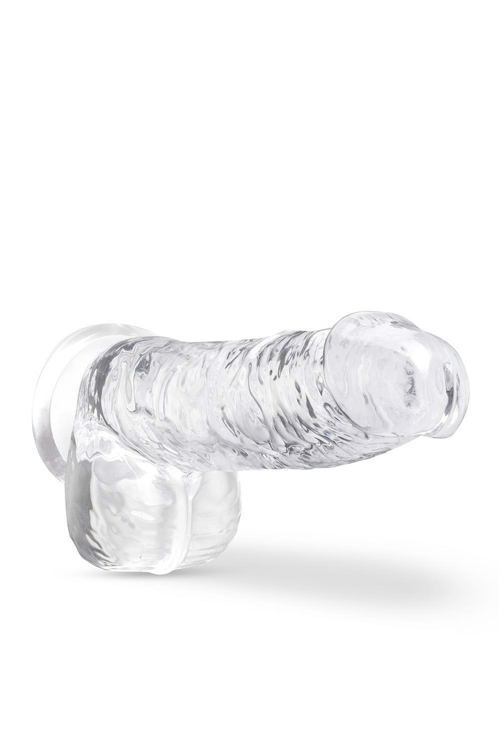 Dildo Naturally Yours 6" – TPE, przezroczyste, z przyssawką — zdjęcie 3