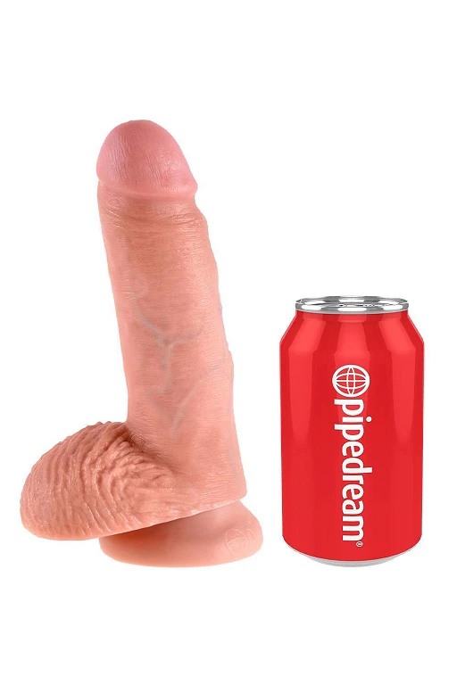 Dildo King Cock 7" z jądrami – realistyczne, z przyssawką
