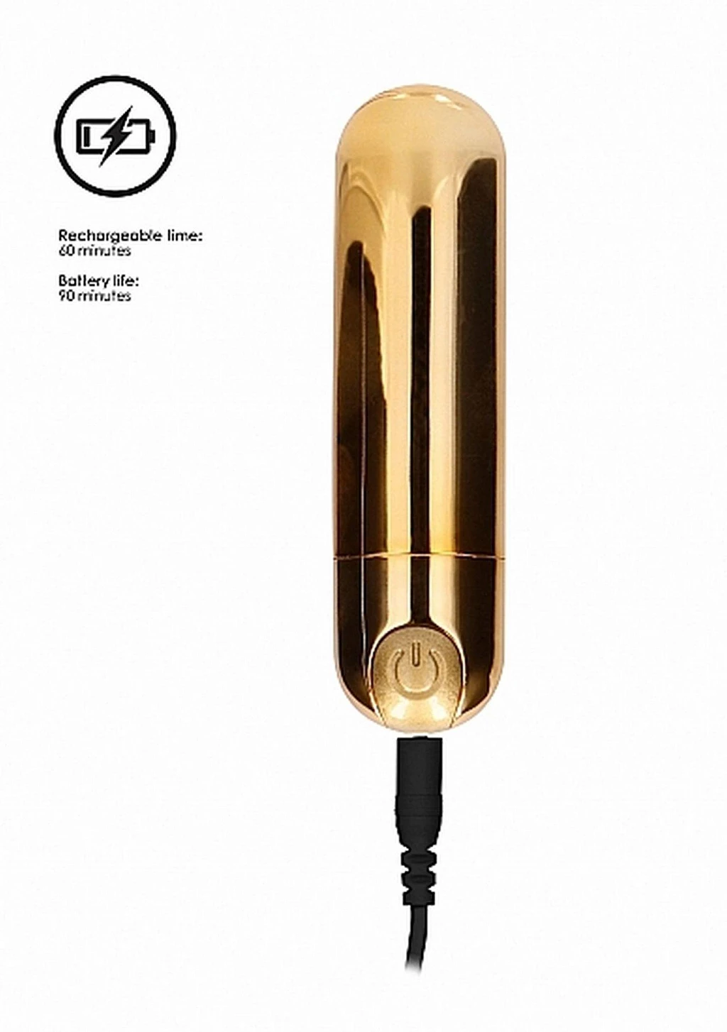 Wibrator mini Bullet 10-speed – złoty, ładowany USB — zdjęcie 5
