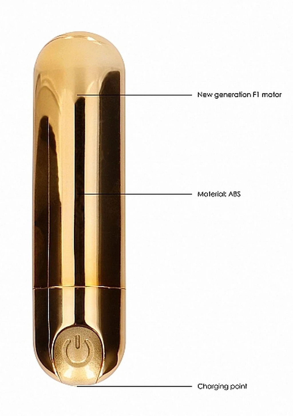 Wibrator mini Bullet 10-speed – złoty, ładowany USB — zdjęcie 6