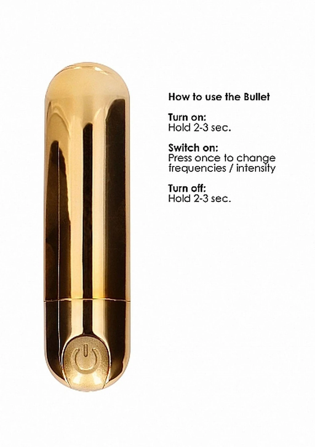 Wibrator mini Bullet 10-speed – złoty, ładowany USB — zdjęcie 7