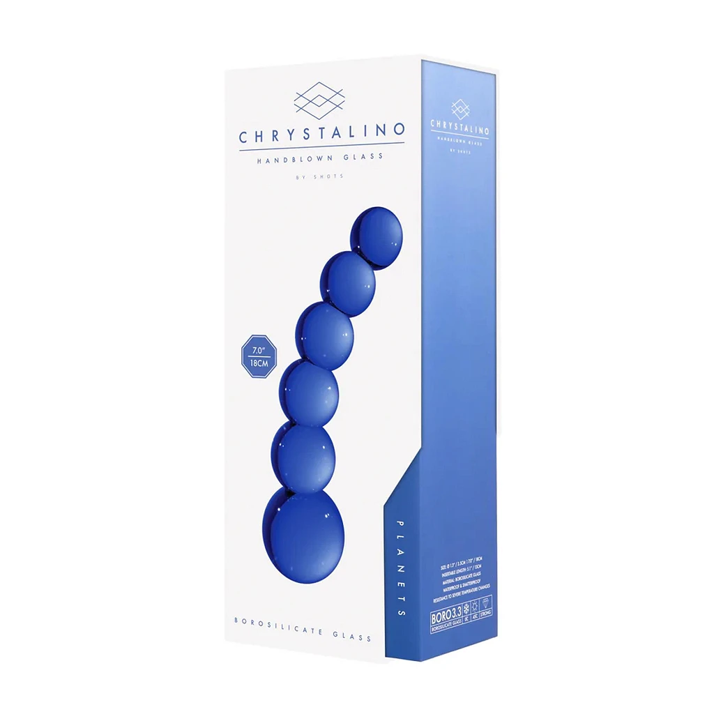 Dildo szklane Planets – borokrzemowe, 18,5 cm — zdjęcie 3