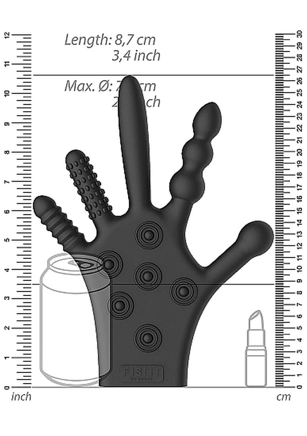 Rękawica - silikonowa, różnorodne faktury — zdjęcie 3