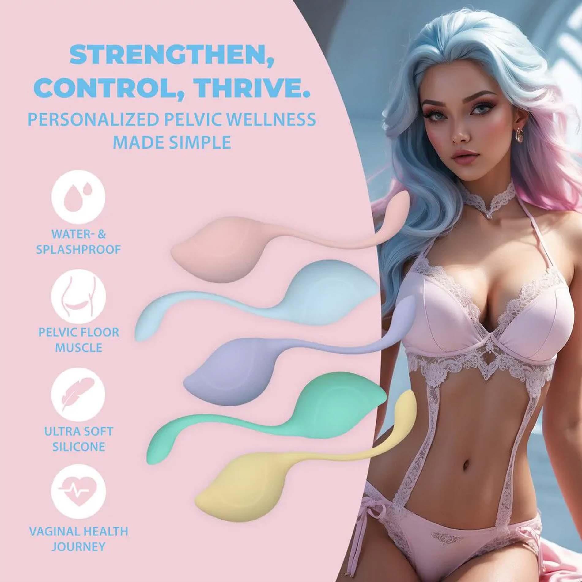 Zestaw kulek Pelvic Stem Kegel Kit - zestaw 5 szt. — zdjęcie 4