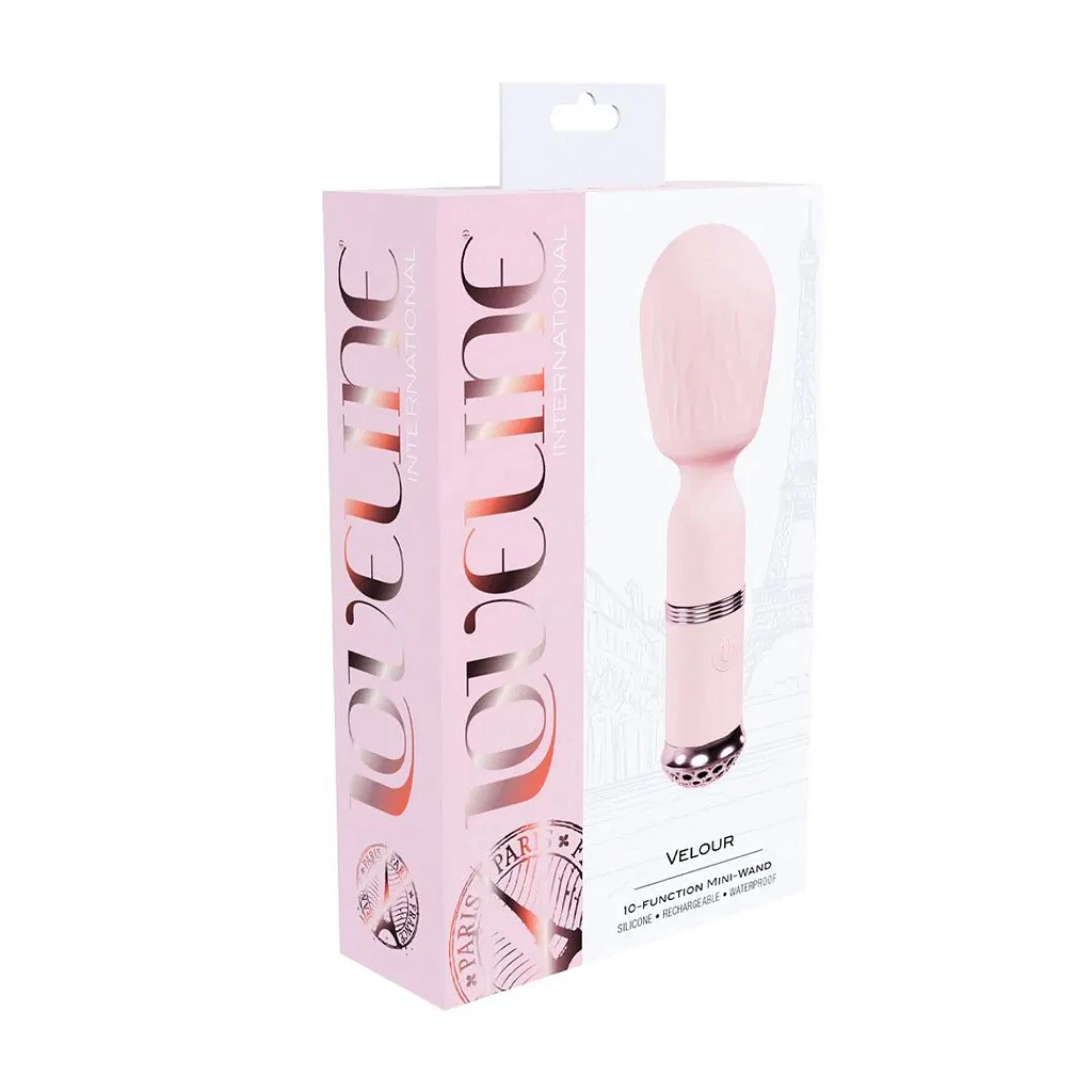 Mini-wand Velour – 12,2 cm, 10 funkcji, różowy — zdjęcie 2