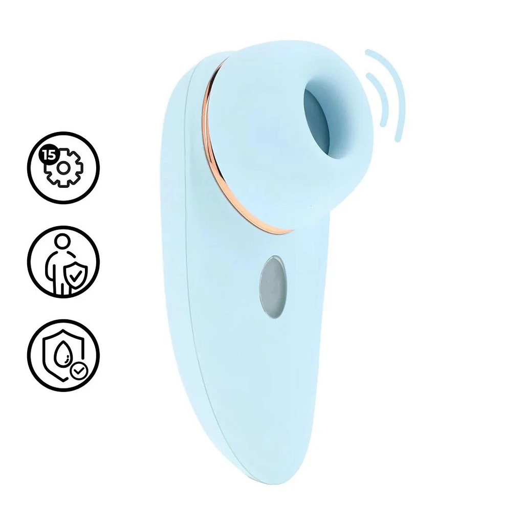 Stymulator łechtaczkowy Aurie – AirTap, 2 końcówki, niebieski