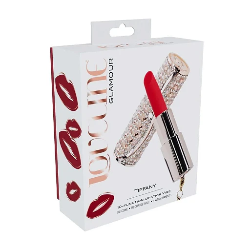 Mini wibrator Tiffany – szminka z 4 końcówkami, różowy — zdjęcie 2