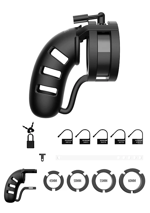 Klatka na penisa Model 19 – silikonowa, ball‑splitter, 4,5” — zdjęcie 4
