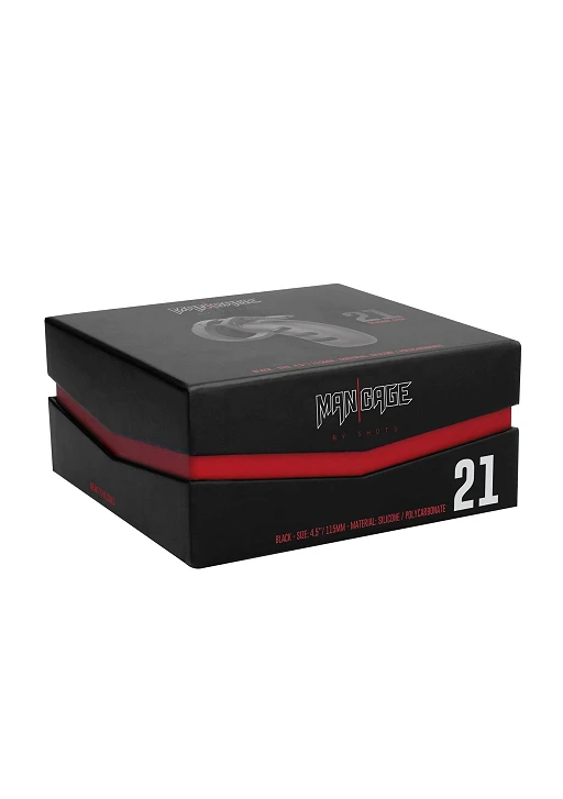 Klatka na penisa Model 21 – silikon, 12,8 cm, czarna — zdjęcie 6