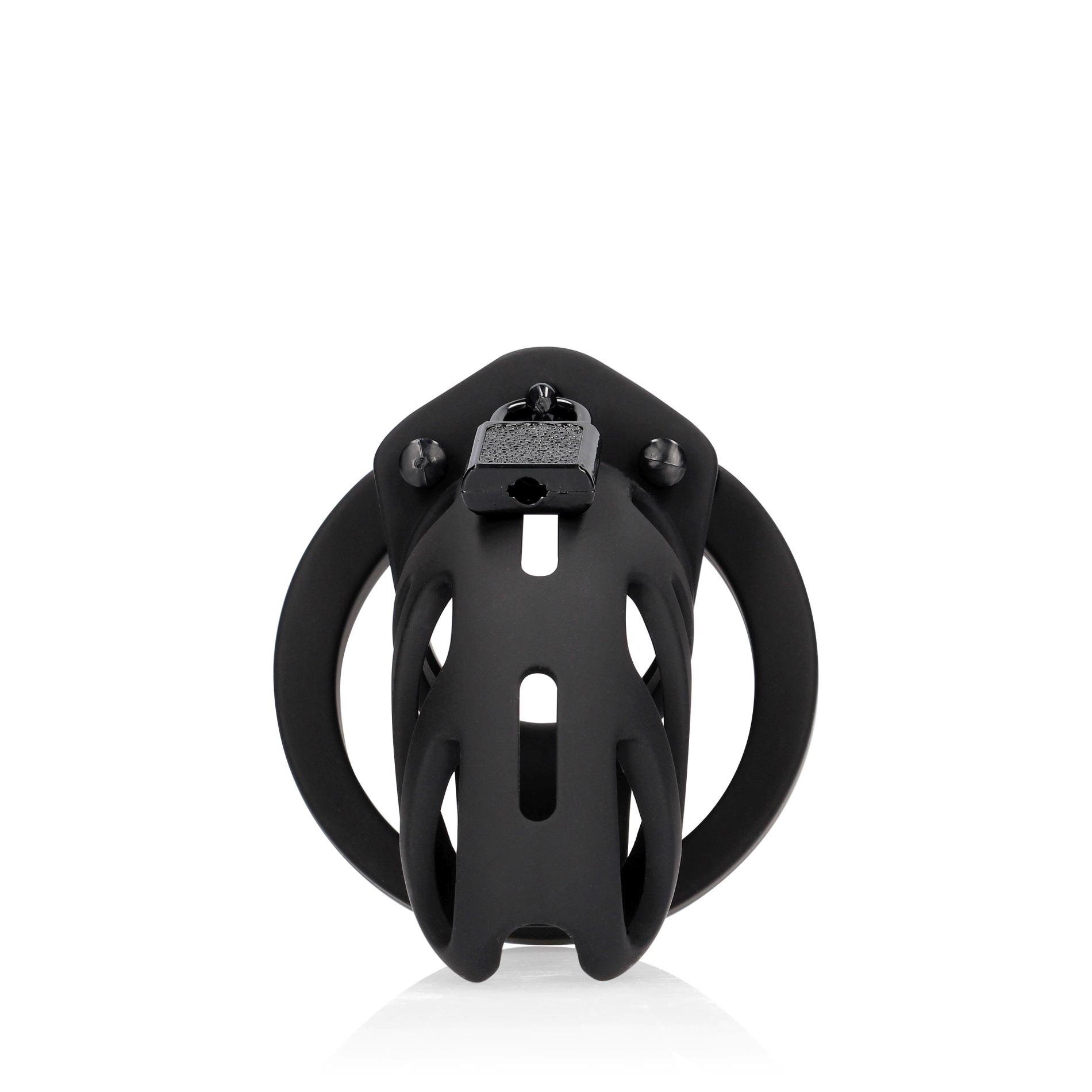 Klatka na penisa Model 24 – 9 cm, czarna — zdjęcie 3