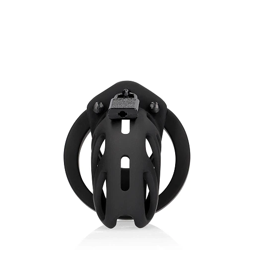 Klatka na penisa Model 24 – 9 cm, czarna — zdjęcie 3