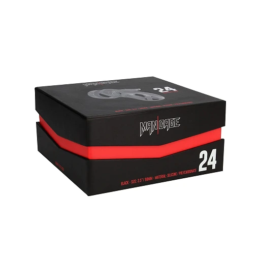 Klatka na penisa Model 24 – 9 cm, czarna — zdjęcie 4