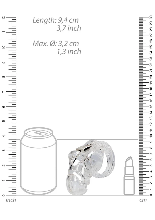 Klatka erekcyjna Model 25 – transparentna, 9 cm — zdjęcie 6