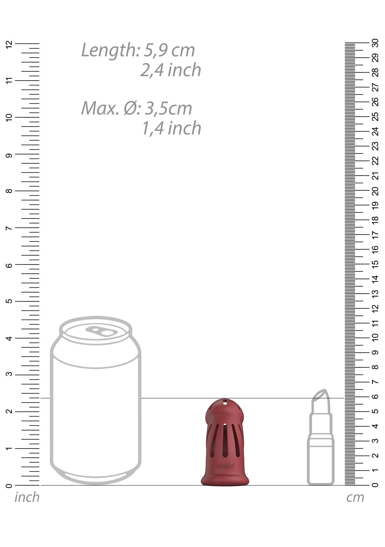 Klatka cnoty Model 28 – miękki silikon, czerwony — zdjęcie 6