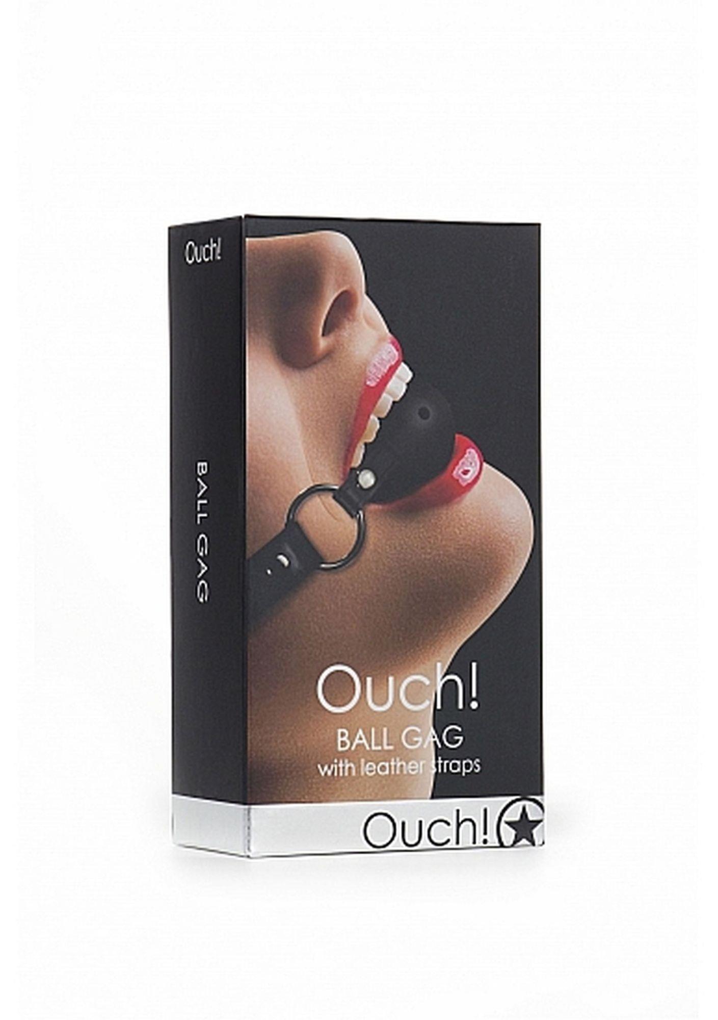 Knebel kulka – oddychający, skórzane paski — zdjęcie 2