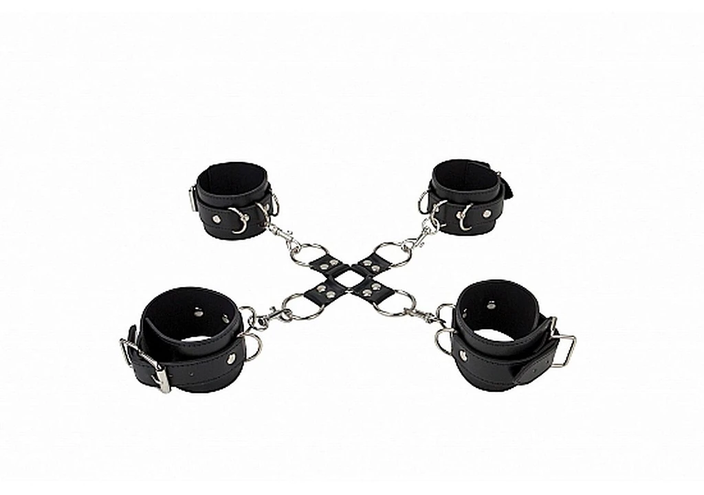 Kajdanki Leather Hand And Leg Cuffs - skóra i metal