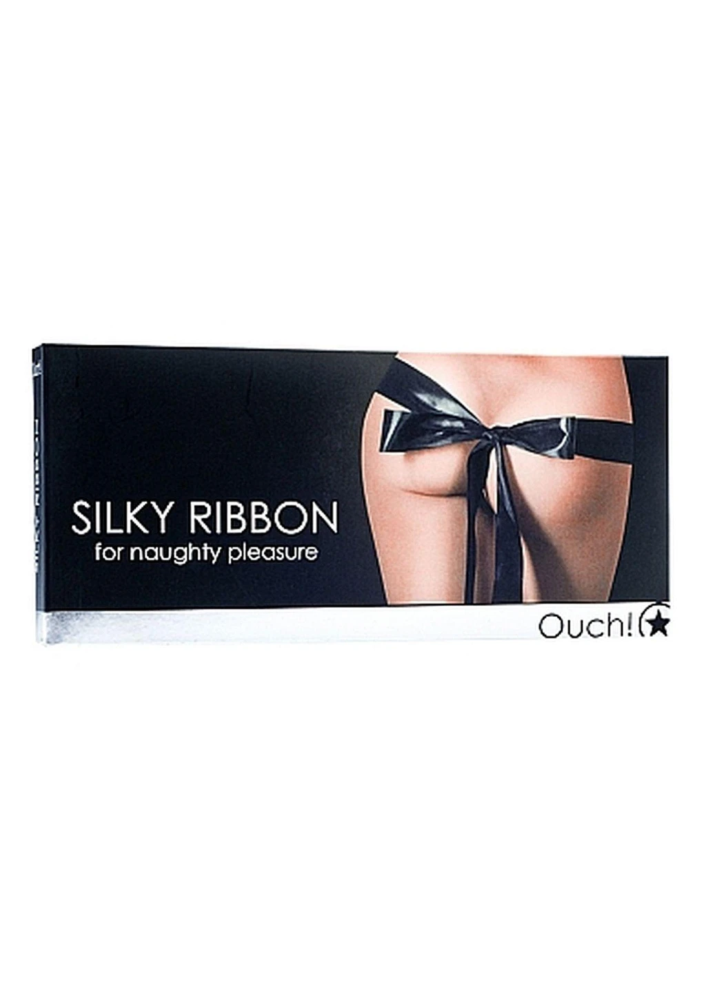 Taśma jedwabna Silky Ribbon - 167 cm czarna — zdjęcie 2