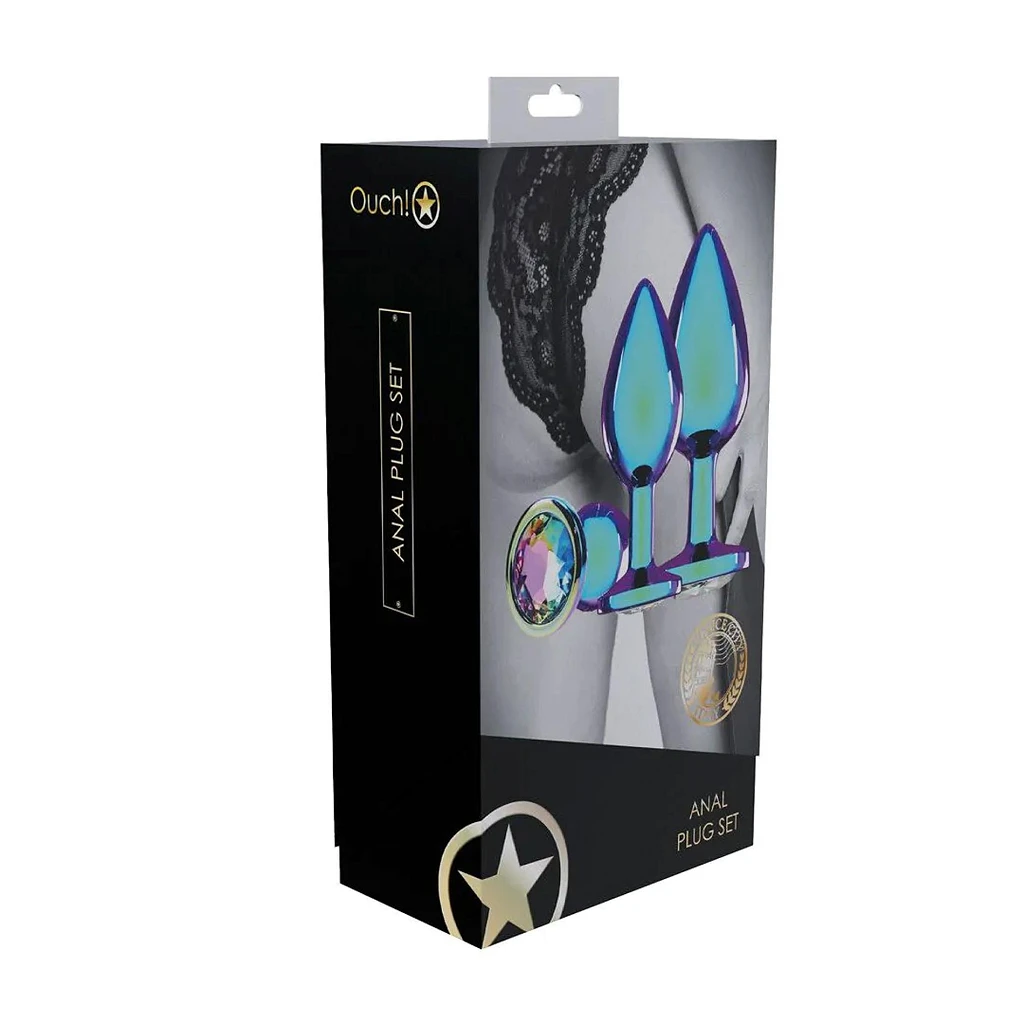 Zestaw metalowych korków analnych Iridescent – 3 rozmiary — zdjęcie 6