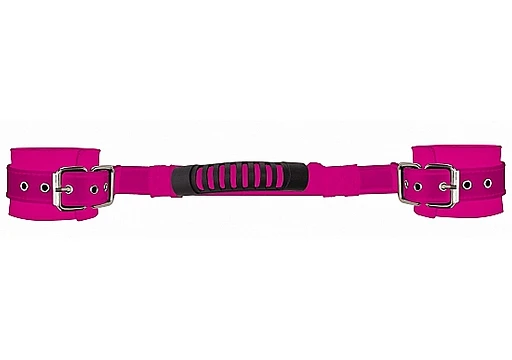Kajdanki Adjustable Leather - różowe uchwyty