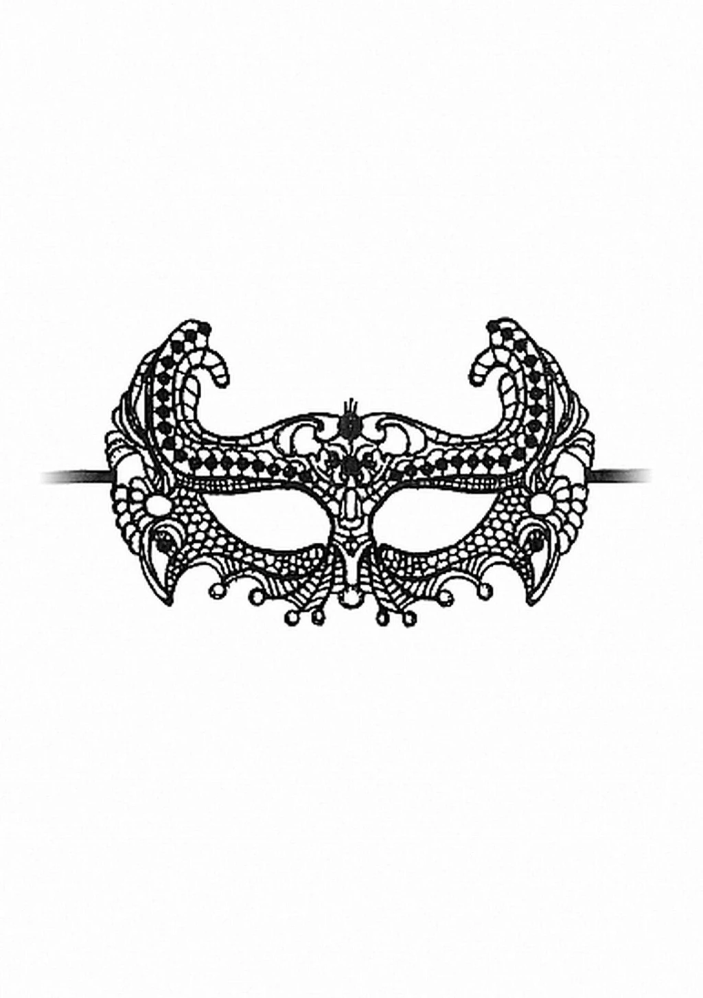 Maska Empress Black Lace - koronkowa i lekka — zdjęcie 2