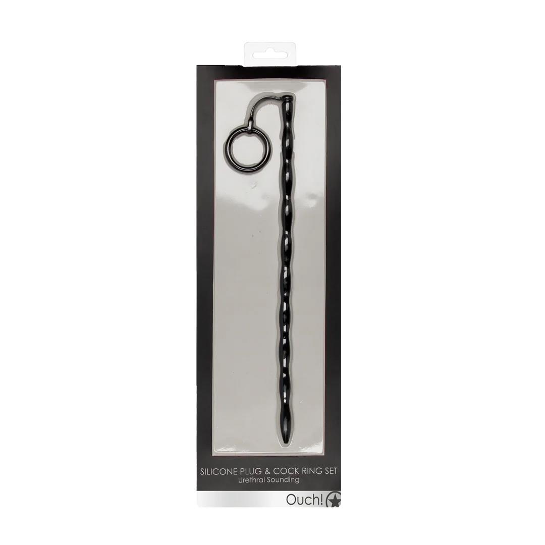 Sonda cewkowa skręcona z pierścieniem – silikon, 30 cm — zdjęcie 2