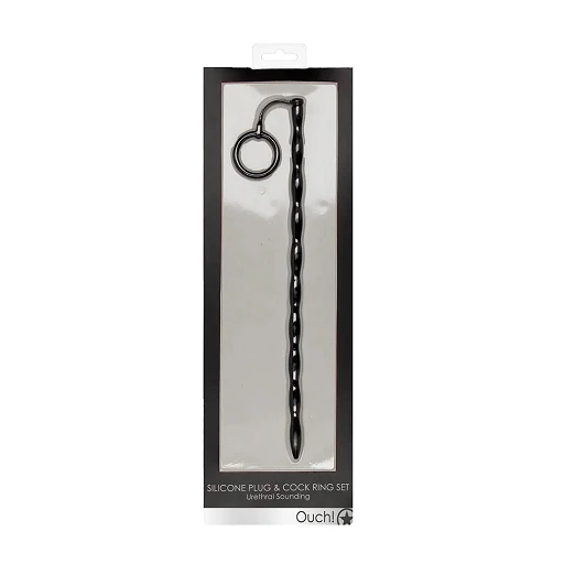 Sonda cewkowa skręcona z pierścieniem – silikon, 30 cm — zdjęcie 2