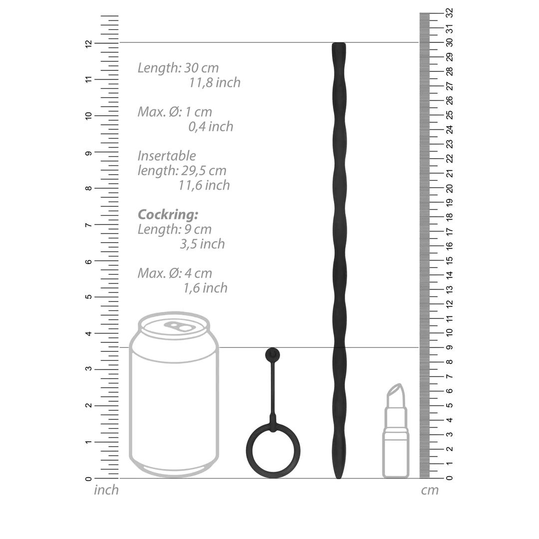 Sonda cewkowa skręcona z pierścieniem – silikon, 30 cm — zdjęcie 8