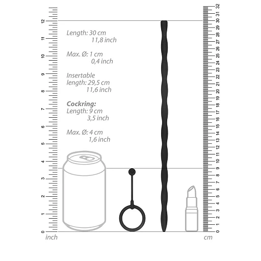 Sonda cewkowa skręcona z pierścieniem – silikon, 30 cm — zdjęcie 8