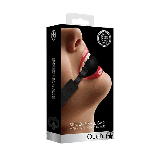 Knebel z kulką Silicone Ball Gag – regulowany, silikon — zdjęcie 2