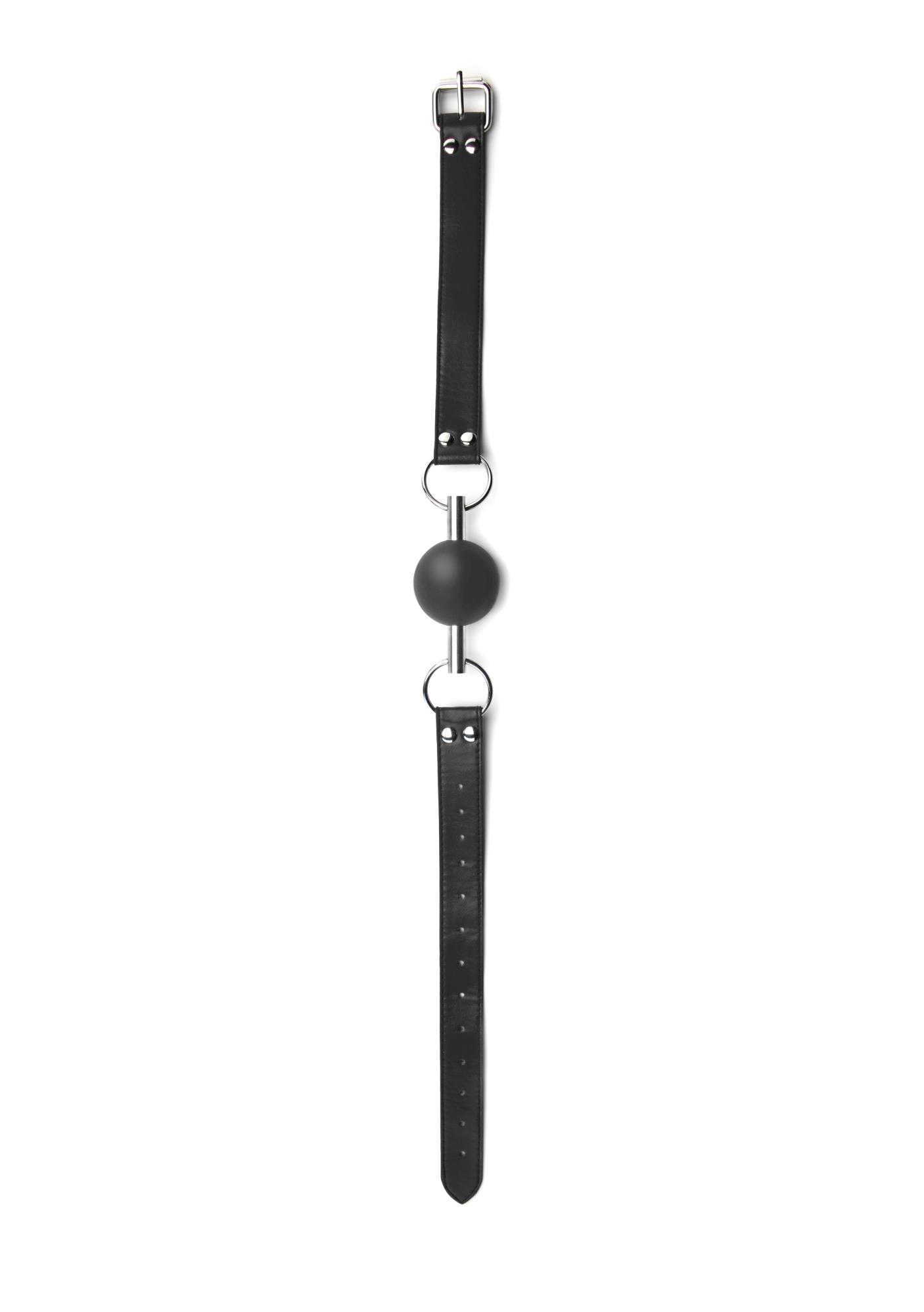 Knebel z kulką – skórzane paski, średnica 2,3 cm — zdjęcie 3