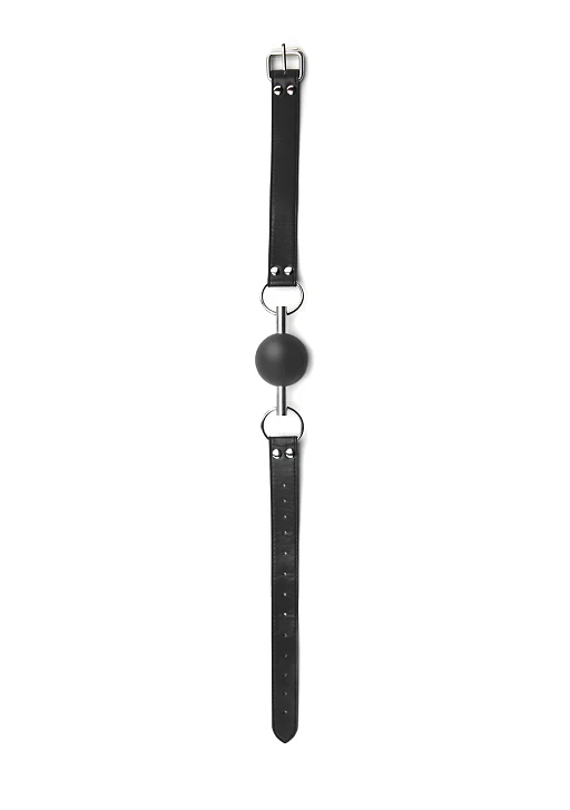 Knebel z kulką – skórzane paski, średnica 2,3 cm — zdjęcie 3