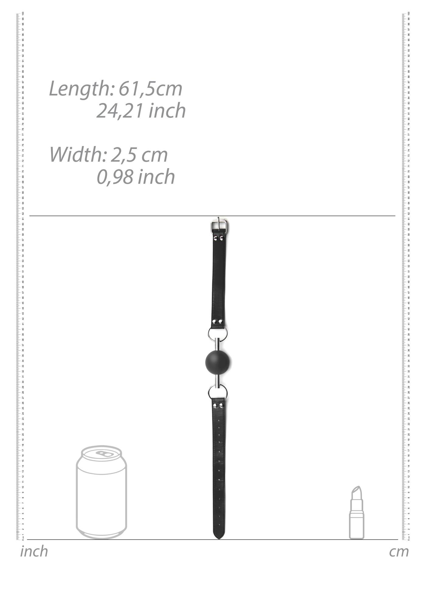 Knebel z kulką – skórzane paski, średnica 2,3 cm — zdjęcie 5