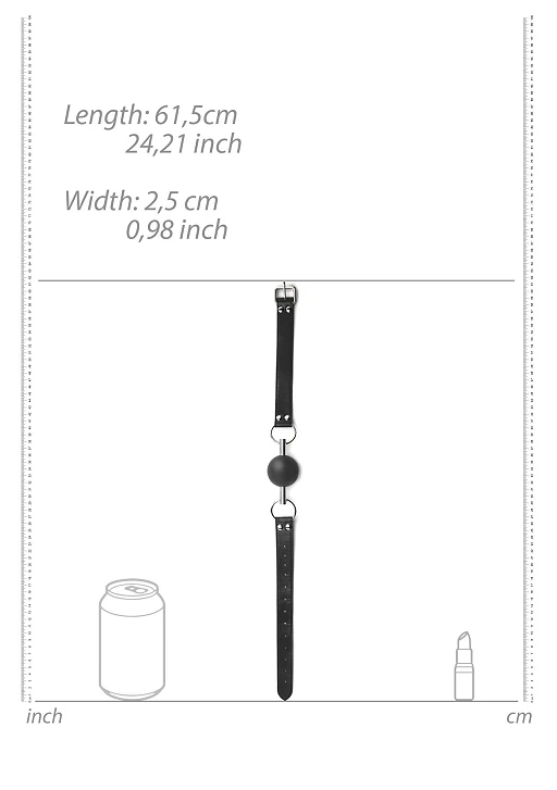 Knebel z kulką – skórzane paski, średnica 2,3 cm — zdjęcie 5