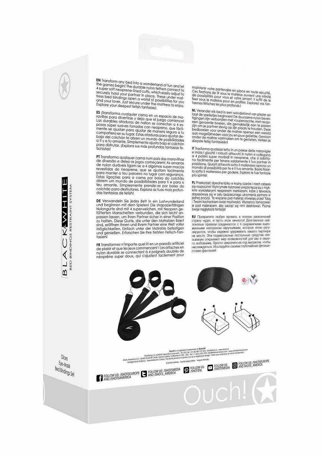 Zestaw do krępowania Bed Bindings - neoprenowe mankiety — zdjęcie 3