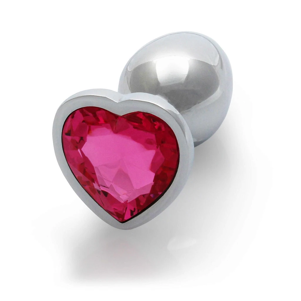 Korek analny Heart Gem S - z kryształem — zdjęcie 2