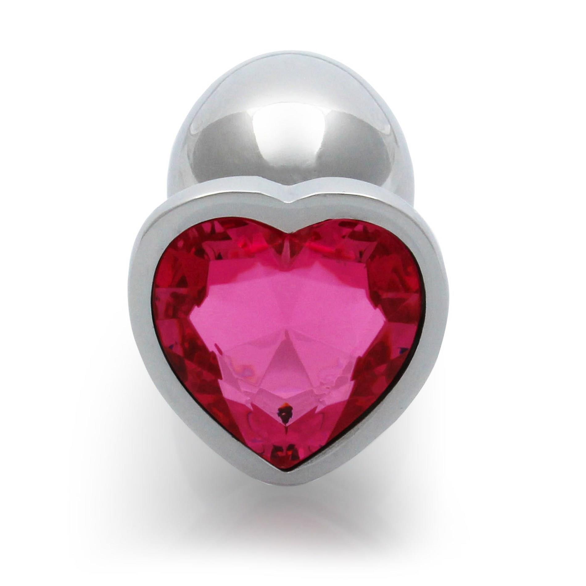 Korek analny Heart Gem S - z kryształem — zdjęcie 3