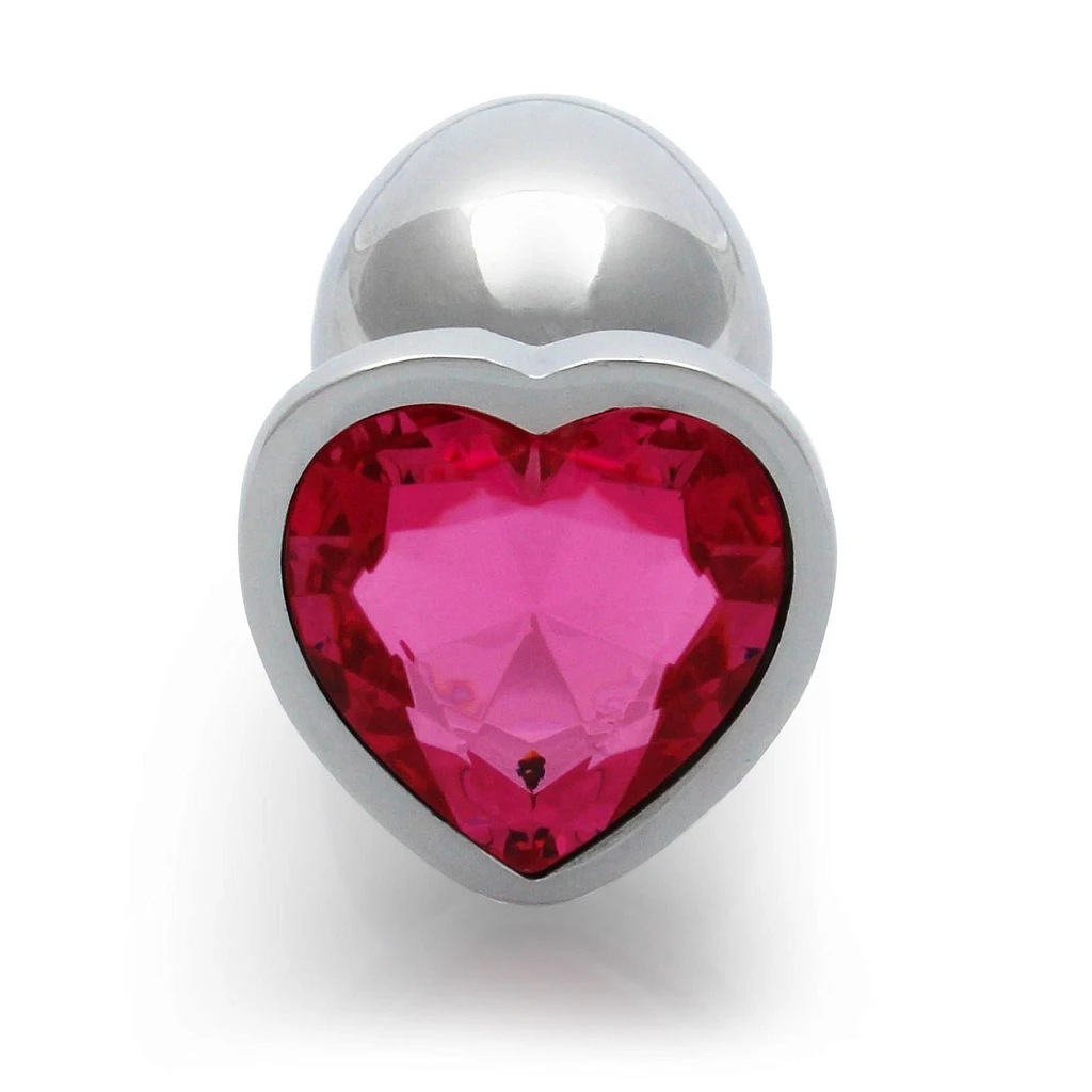Korek analny Heart Gem S - z kryształem — zdjęcie 3
