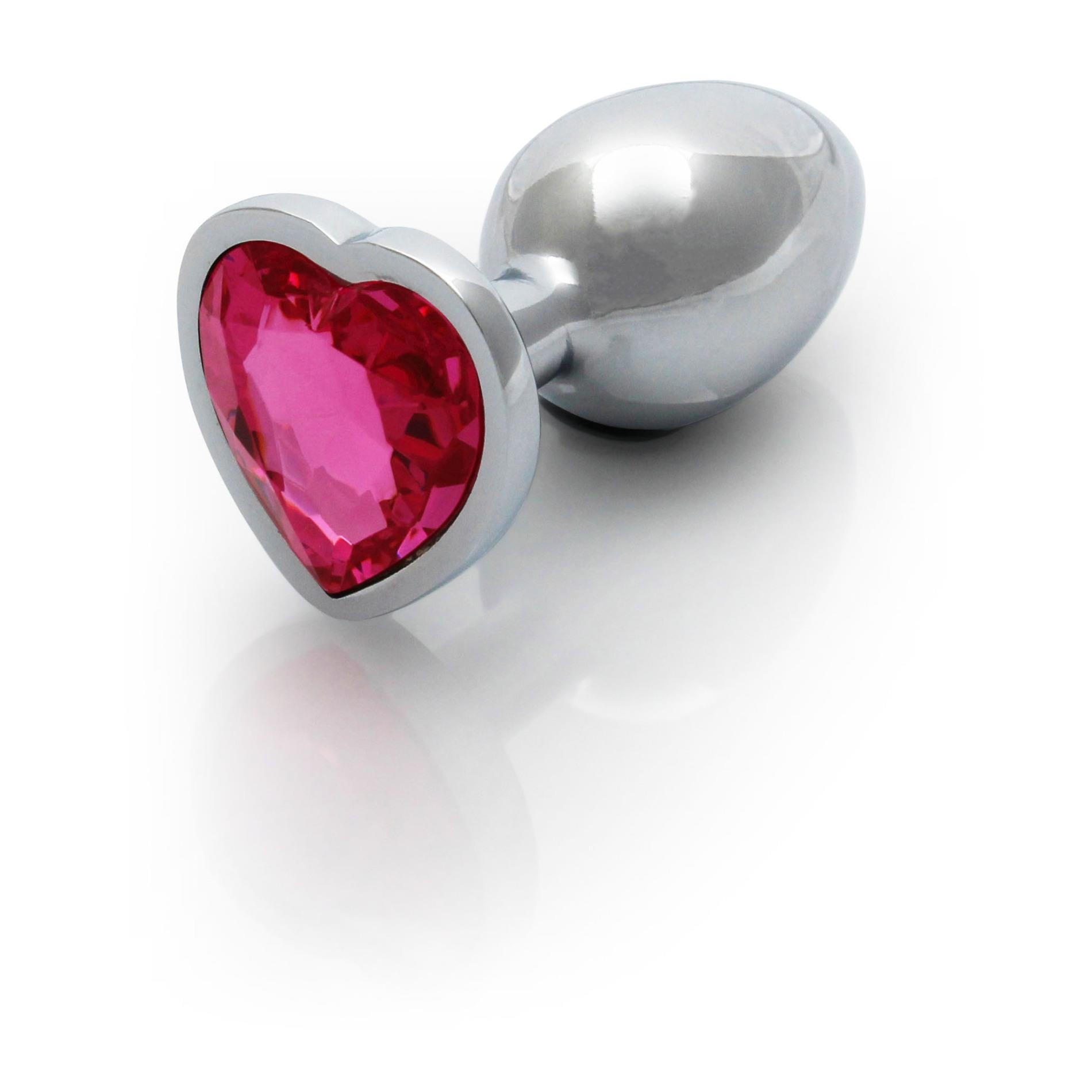 Korek analny Heart Gem S - z kryształem — zdjęcie 4