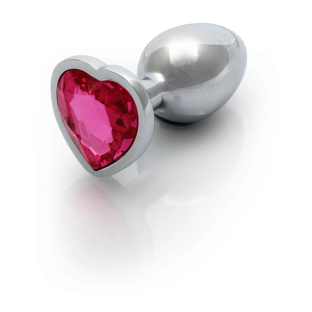 Korek analny Heart Gem S - z kryształem — zdjęcie 4