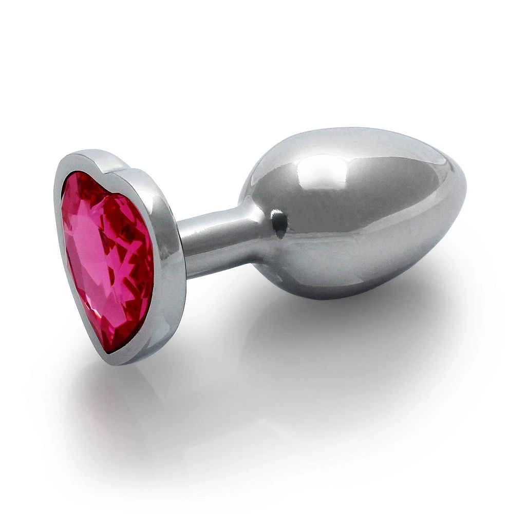 Korek analny Heart Gem S -  z kryształem