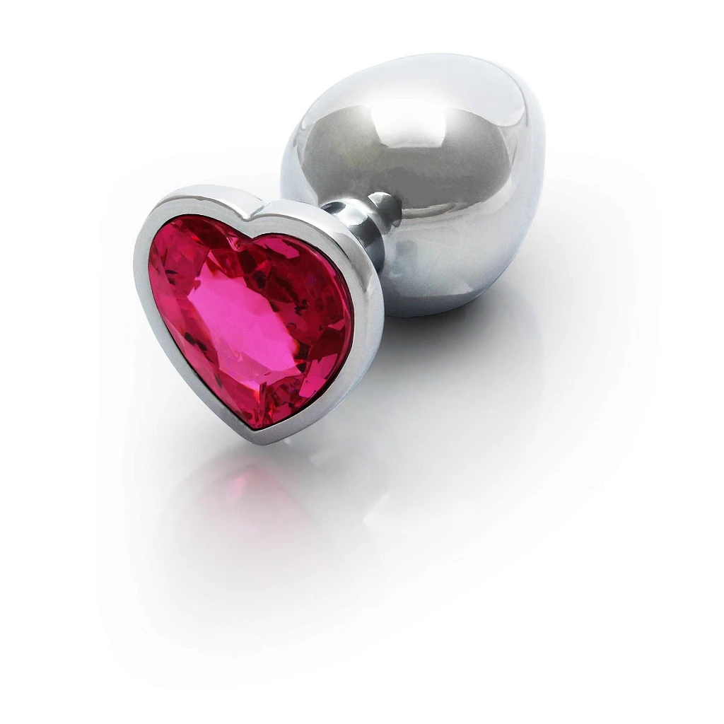 Korek analny Heart Gem M - z kryształem
