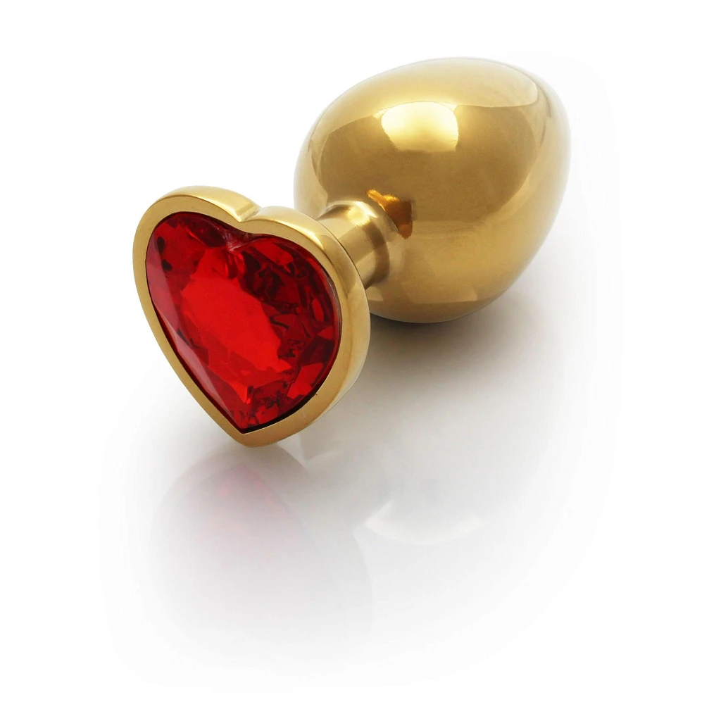 Korek analny Heart Gem M - z kryształem