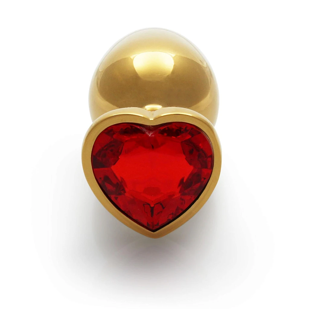 Korek analny Heart Gem M - z kryształem — zdjęcie 2