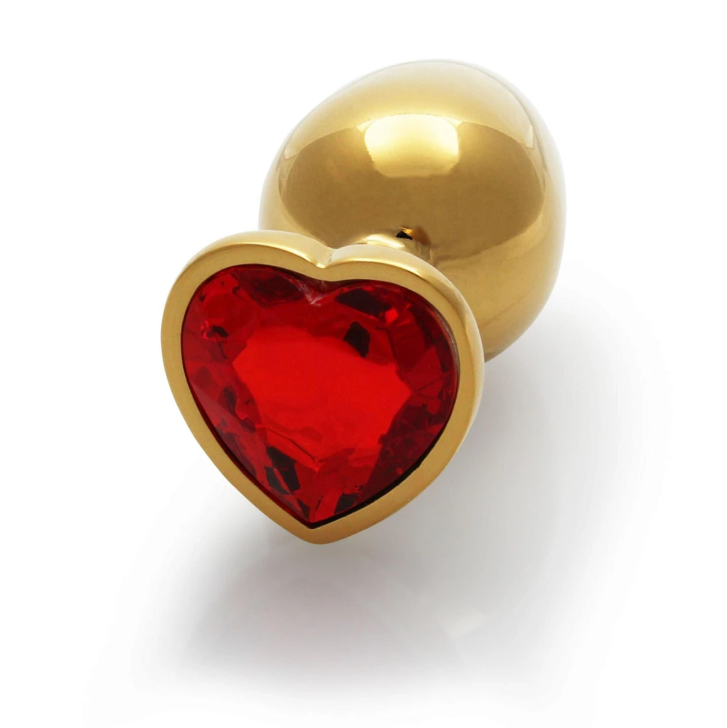 Korek analny Heart Gem M - z kryształem — zdjęcie 4