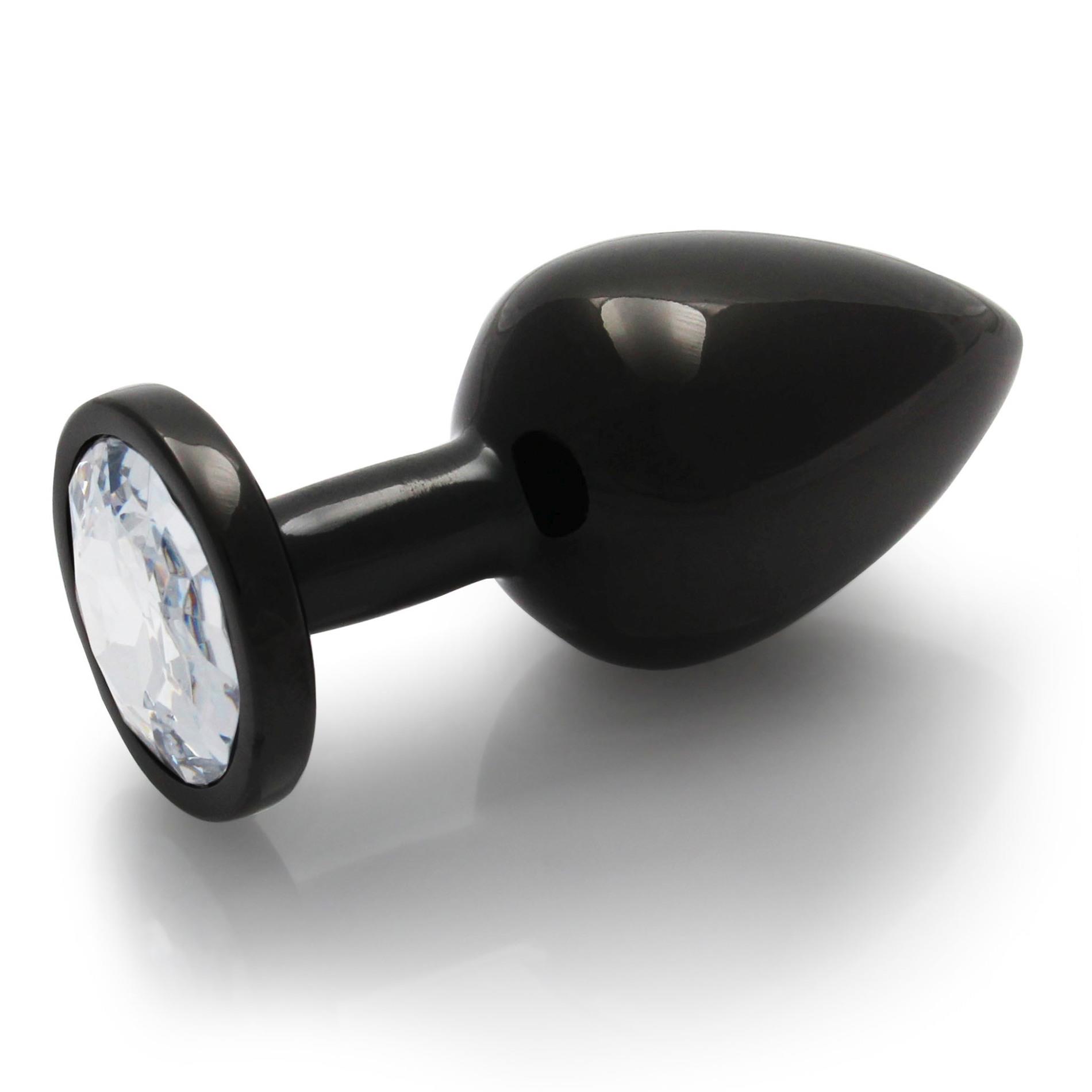 Korek analny Ouch! Round Gem Medium – metal, kryształ — zdjęcie 1