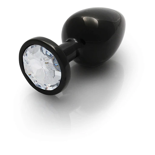 Korek analny Ouch! Round Gem Medium – metal, kryształ — zdjęcie 2