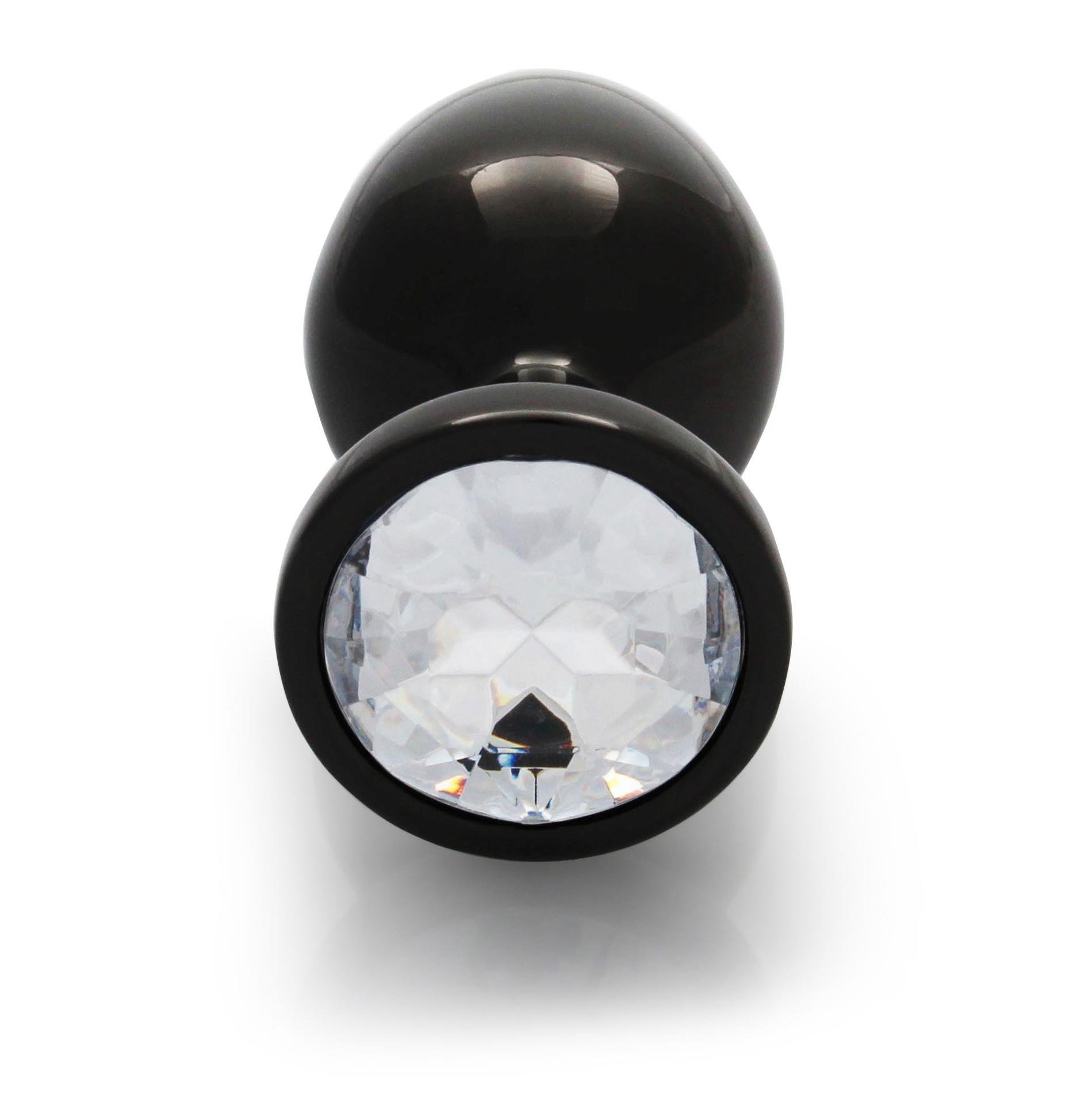 Korek analny Ouch! Round Gem Medium – metal, kryształ — zdjęcie 6