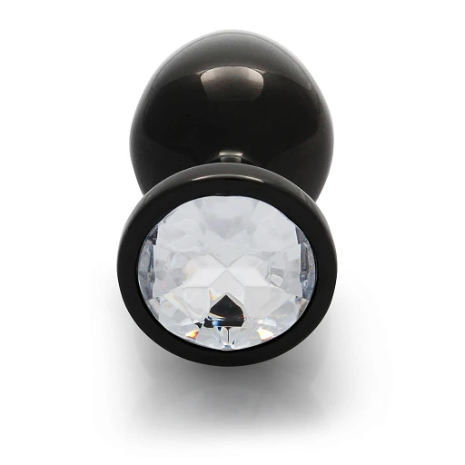 Korek analny Ouch! Round Gem Medium – metal, kryształ — zdjęcie 6