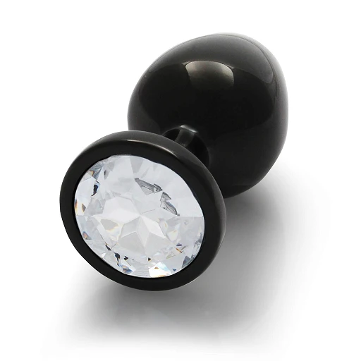 Korek analny Ouch! Round Gem Medium – metal, kryształ — zdjęcie 7