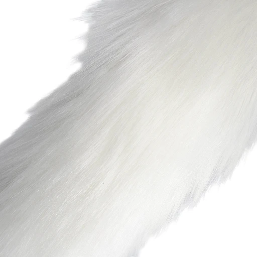 Korek analny Ouch! Fox Tail – biały puszysty ogon, aluminium — zdjęcie 7